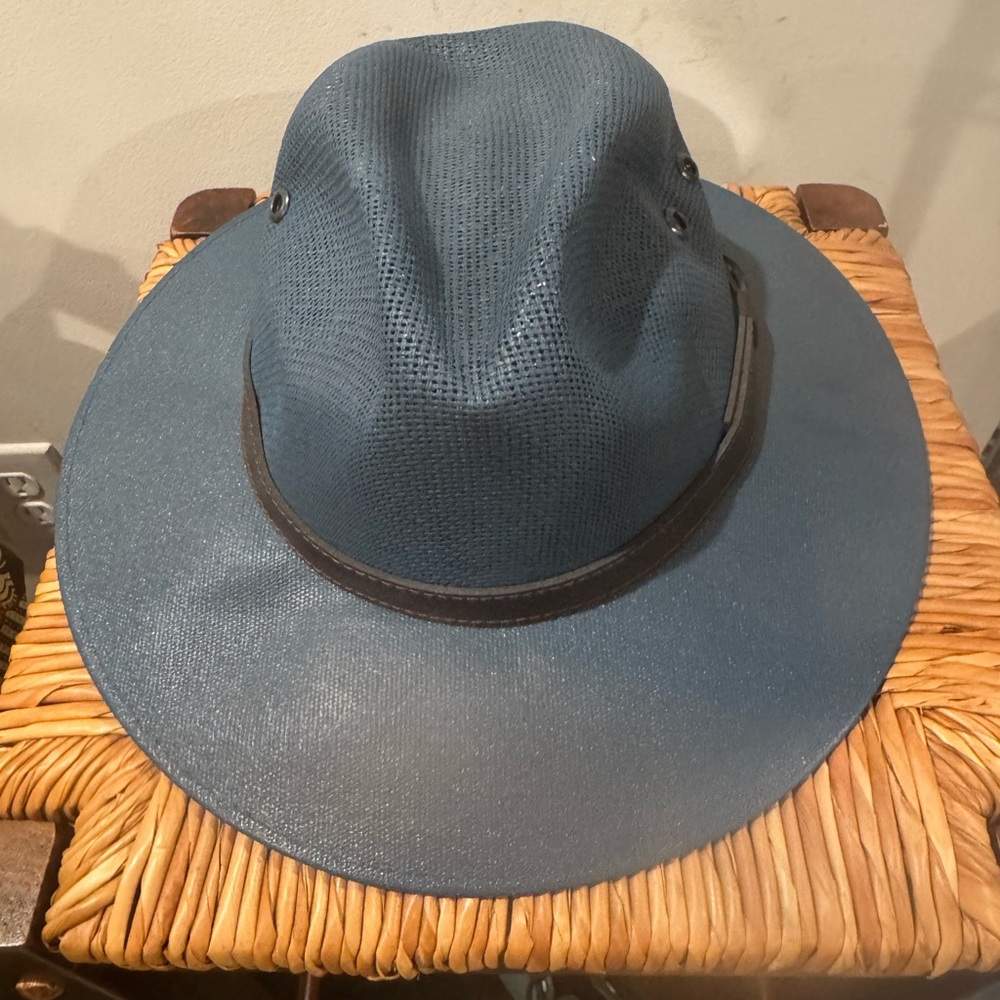 Royal Road Trading Company Stylish Blue Fedora Hat Size L